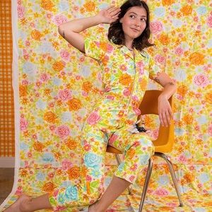 Big Bud Press vintage wallpaper jumpsuit XS